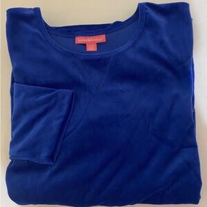 Woman Within Blue Velour Long Sleeve Blouse 
Size 2X (26/28)